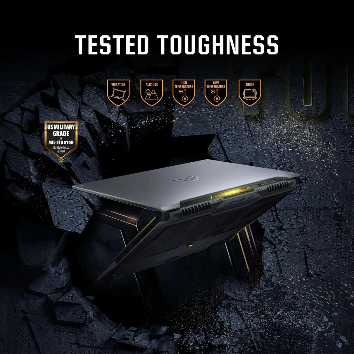لابتوب جيمنج ASUS TUF Gaming F16، معالج Core i7-14650HX، رام 16GB DDR5، SSD 512GB، شاشة 16 إنش FHD+ 165Hz، كرت RTX 5060 8GB، ويندوز 11 - رمادي | FX608JMR-RV050