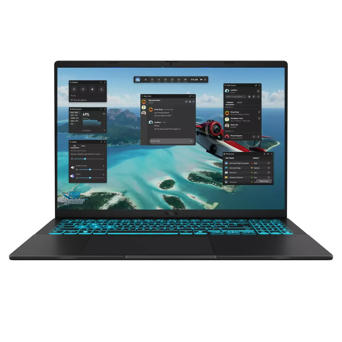 ASUS V16 gaming laptop black