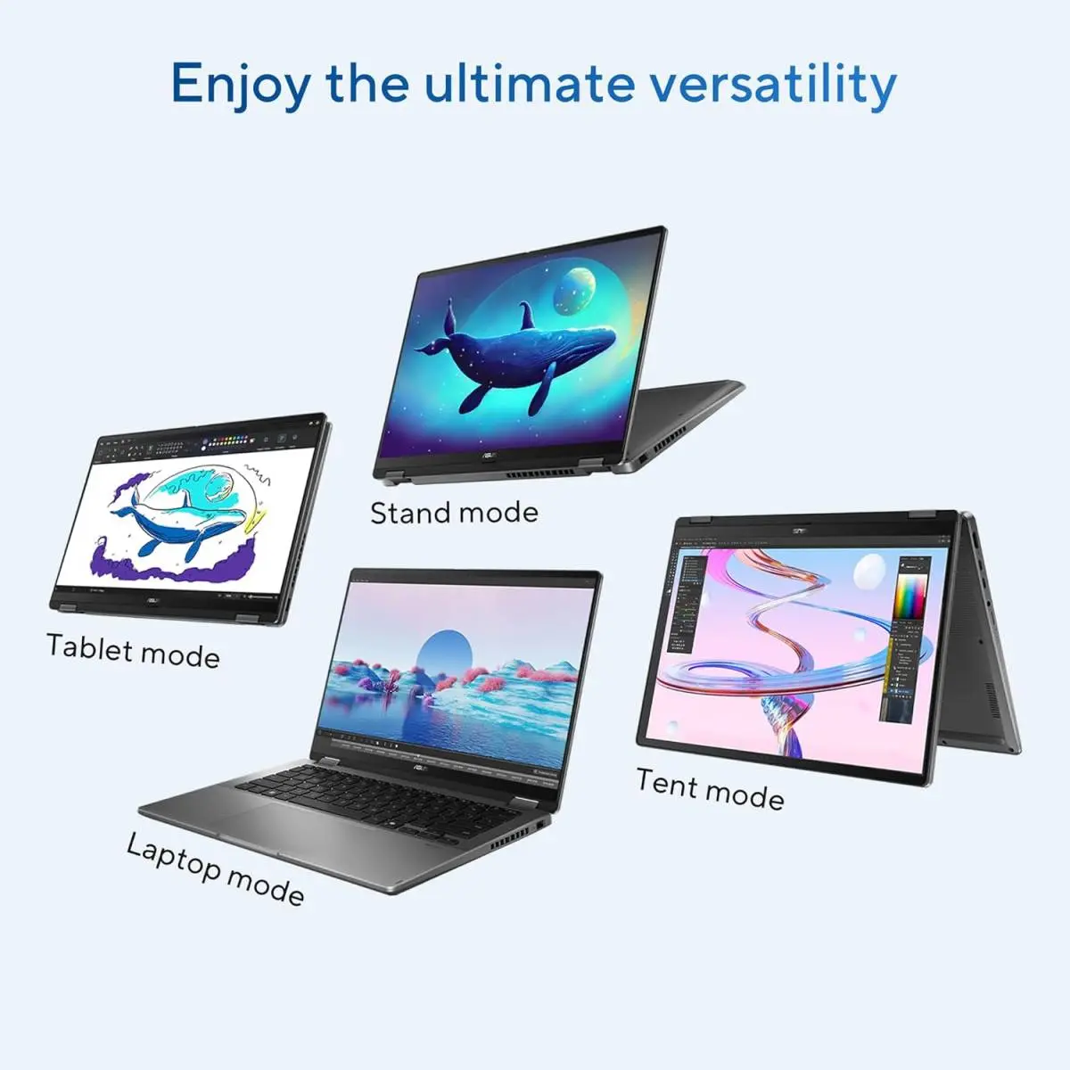 ASUS Vivobook 14 Flip 2-in-1 Laptop, Core Ultra 7 256V, 16GB LPDDR5X, 512GB SSD, 14" WUXGA OLED Touch, Intel Arc Graphics, Win11 | TP3407SA