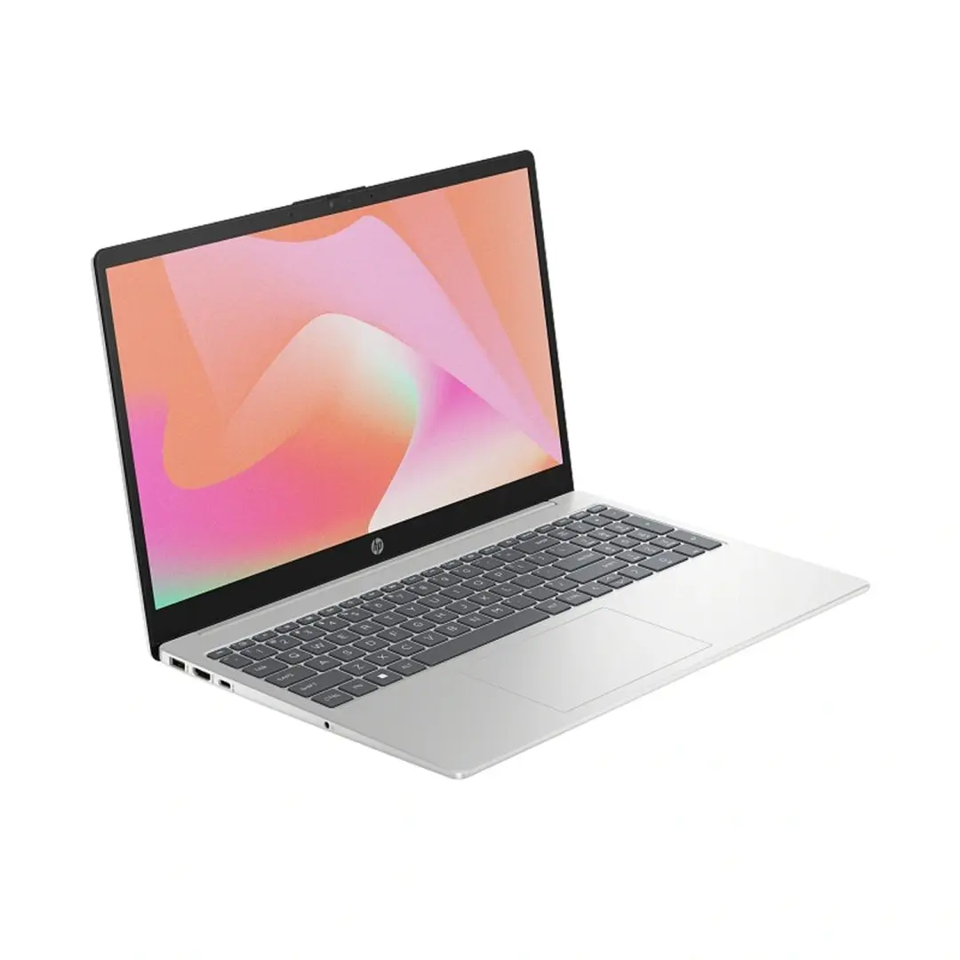 لابتوب HP 15 موديل 15-fc0196nia، معالج Ryzen 5 7520U، رام 8GB LPDDR5، SSD 512GB، شاشة 15.6 إنش FHD، كرت AMD Radeon، ويندوز 11 - فضي | D01R2EA