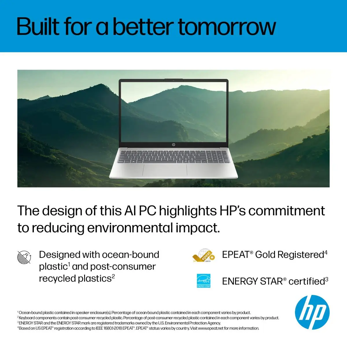 لابتوب HP 15 موديل 15-fd2104TU، معالج Intel Core Ultra 5 225U، رام 8GB DDR5، SSD 512GB، شاشة 15.6 إنش FHD، كرت Intel مدمج، DOS - فضي | 15-fd2104TU