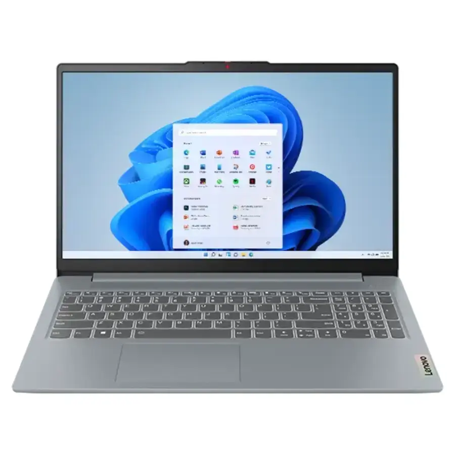 لابتوب Lenovo IdeaPad Slim 3 15IRU8 باللون الرمادي مع شاشة 15.6 بوصة ولوحة أرقام