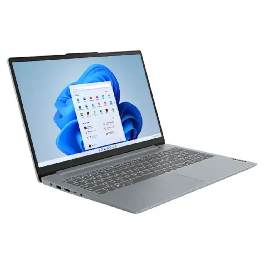 لابتوب Lenovo IdeaPad Slim 3 15IRU8 باللون الرمادي مع شاشة 15.6 بوصة ولوحة أرقام
