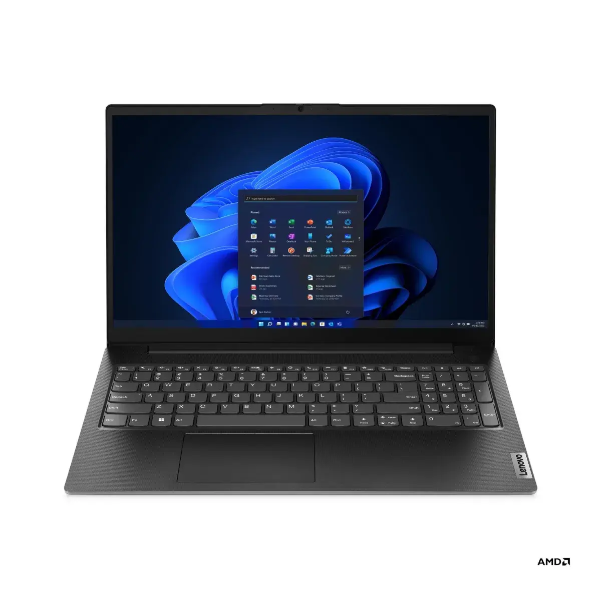 Lenovo V15 G4 AMN Business Laptop, AMD Ryzen 5 7520U, 8GB LPDDR5, 256GB SSD, 15.6" FHD, AMD Radeon 610M, Wi-Fi 6, DOS - Business Black | 82YU0103RM