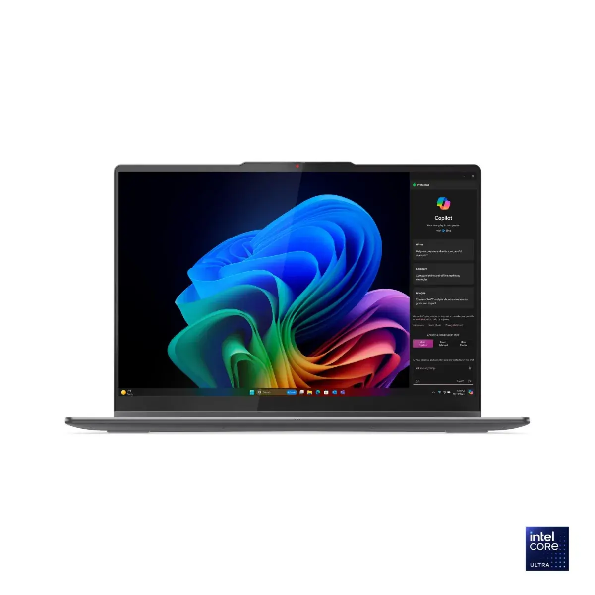 Lenovo Yoga 7 2-in-1 16ILL10 Laptop, Intel Core Ultra 7 256V, 16GB LPDDR5X, 512GB SSD, 16" WUXGA IPS Touch, Intel Arc 140V, Windows 11 - Luna Grey | 83JT0047US
