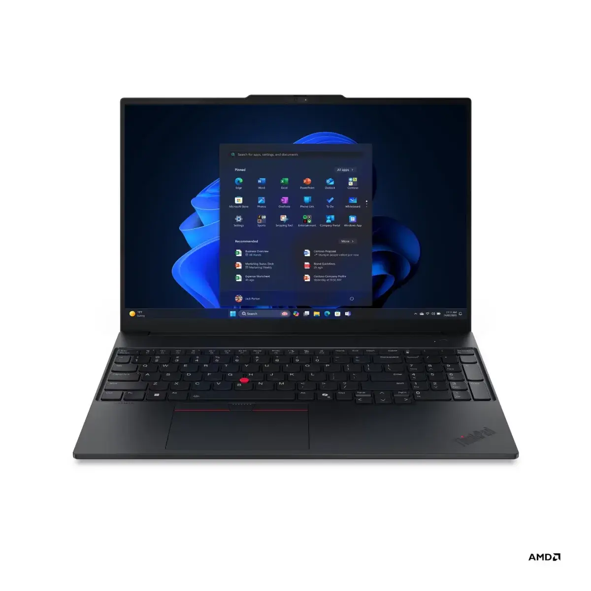 Lenovo ThinkPad E16 Gen 3 Business Laptop, AMD Ryzen 7 250, 16GB DDR5, 512GB SSD, 16" WUXGA IPS, AMD Radeon 780M, Wi-Fi 6E, DOS - Black | 21ST0014EQ