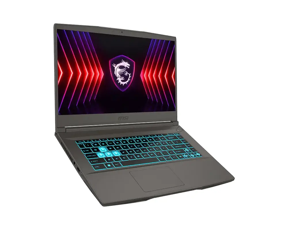 MSI Thin A15 B7VE Gaming Laptop, Ryzen 7 7735HS, 16GB DDR5, 512GB SSD, 15.6" FHD 144Hz, RTX 4050 6GB, DOS - Cosmos Gray | 9S7-16RK11-652