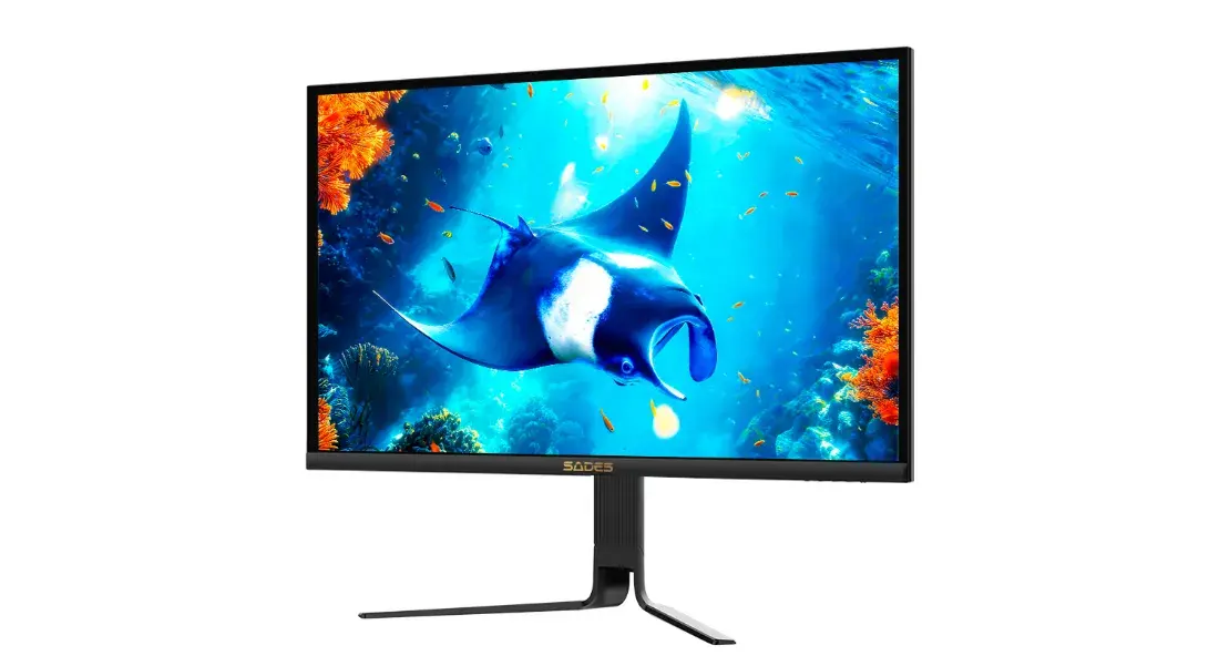 SADES Reef Manta-32 32" Gaming Monitor, QHD 2560x1440, Fast IPS, 180Hz, 0.3ms, Adaptive Sync, RGB, Height Adjustable - Black | SA-F02Q32